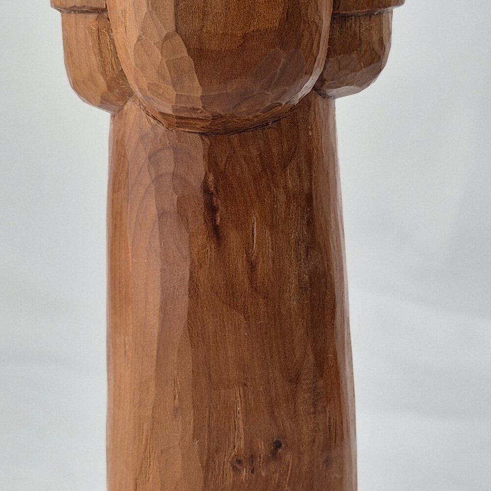 Folk Art Wood Figure Mother with Child - Picture 14 of 16